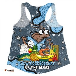 New South Wales Cockroaches Custom Women Racerback Singlet - Australian Big Things Women Racerback Singlet