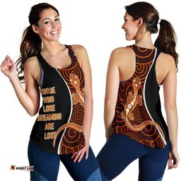 Aboriginal Women's Racerback Tank Indigenous Lizard Dreaming