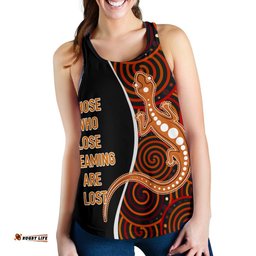 Aboriginal Women's Racerback Tank Indigenous Lizard Dreaming