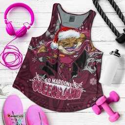Cane Toads Christmas Women Racerback Tank - Custom Cane Toads Aboriginal Inspired Women Racerback Tank
