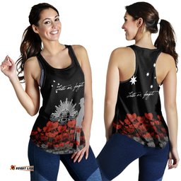 Anzac Day Women's Racerback Tank Remember Them