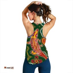 Custom Personalised Aboriginal Art Crocodile Women Racerback Tank You Are Number One