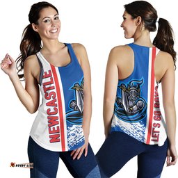 Newcastle Knights Sport Women's Racerback Tank - Knights Mascot Quater Style