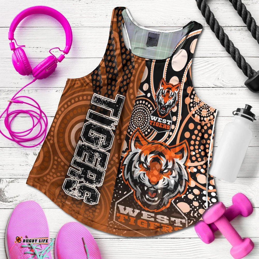 Vibe Hoodie Clothing West Tigers Sporty Style Racerback Tank