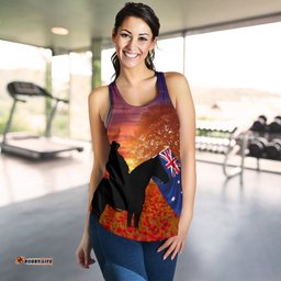 Anzac Day 2021 Women's Racerback Tank Lest We Forget