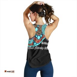 Naidoc 2021 Women's Racerback Tank Heal Country
