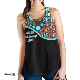 Naidoc 2021 Women's Racerback Tank Heal Country