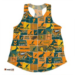 Australia Wallabies Women Racerback Singlet - Team Of Us Die Hard Fan Supporters Comic Style Women Racerback Singlet
