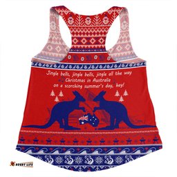 Australian Christmas Carol Christmas Women Racerback Singlet - Jingle Bells Ugly Style Women Racerback Singlet