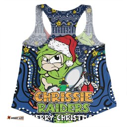 Canberra Raiders Christmas Custom Women Racerback Singlet - Christmas Knit Patterns Vintage Jersey Ugly Women Racerback Singlet