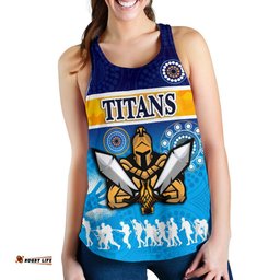 Gold Coast Women Racerback Tank Titans Gladiator Anzac Day 2021 Version Indigenous