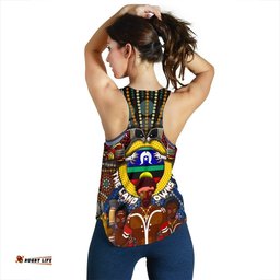 The Land Owns Us Aboriginal Women's Racerback Tank