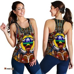 The Land Owns Us Aboriginal Women's Racerback Tank