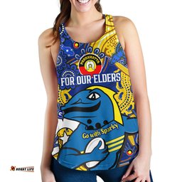 Parramatta Eels Naidoc Week Custom Women Racerback Tank - For Our Elders Go With Sparky Tank
