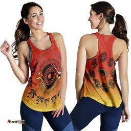 Aboriginal Women's Tank Top Circle Pattern