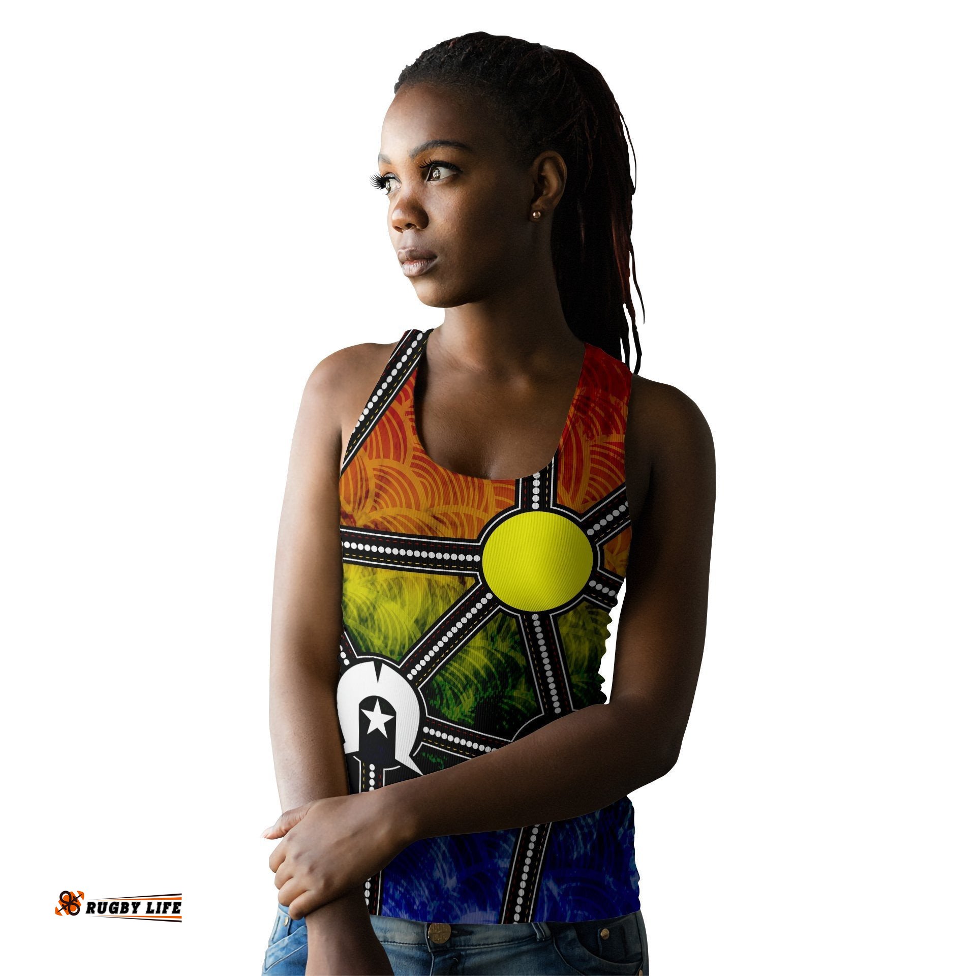 Naidoc Week 2021 Women's Tank Aboriginal Geometric Style