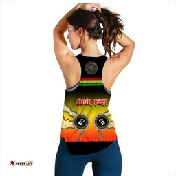 Custom Personalised Panthers Women Racerback Tank Go The Mighty Penrith Aboriginal