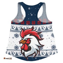 Sydney Roosters Christmas Custom Women Racerback Singlet - Special Ugly Christmas Women Racerback Singlet