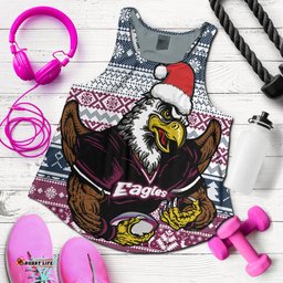Australia Sea Eagles Women Racerback Tank - Eagles Mascot Knitted Christmas Patterns Women Racerback Tank