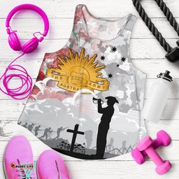 Anzac Women's Racerback Tank We Will Remember Them