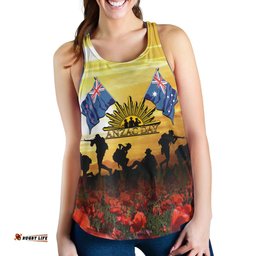 Anzac Women's Racerback Tank Australian and New Zealand Army Corps