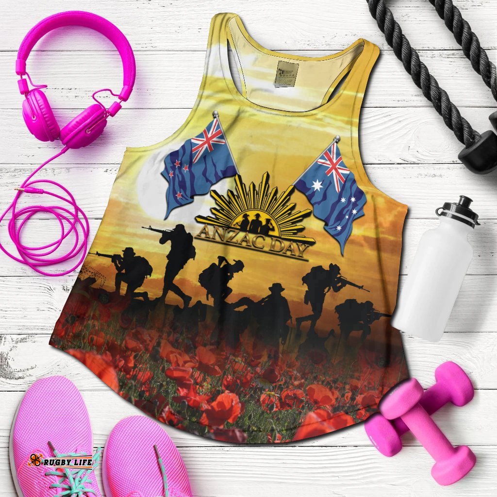 Anzac Women's Racerback Tank Australian and New Zealand Army Corps