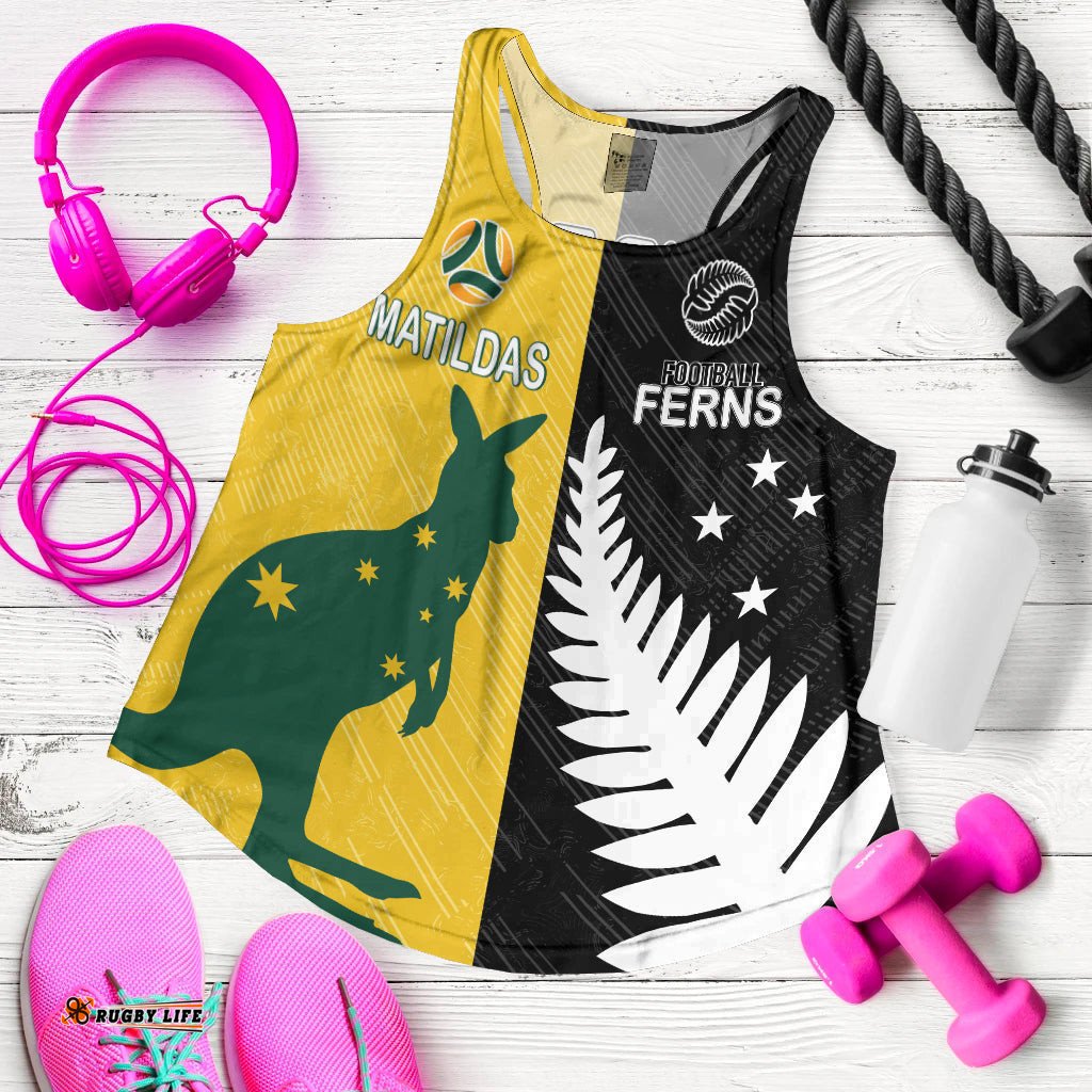 Australia Matildas Mix New Zealand Ferns World Cup Women Racerback Tank
