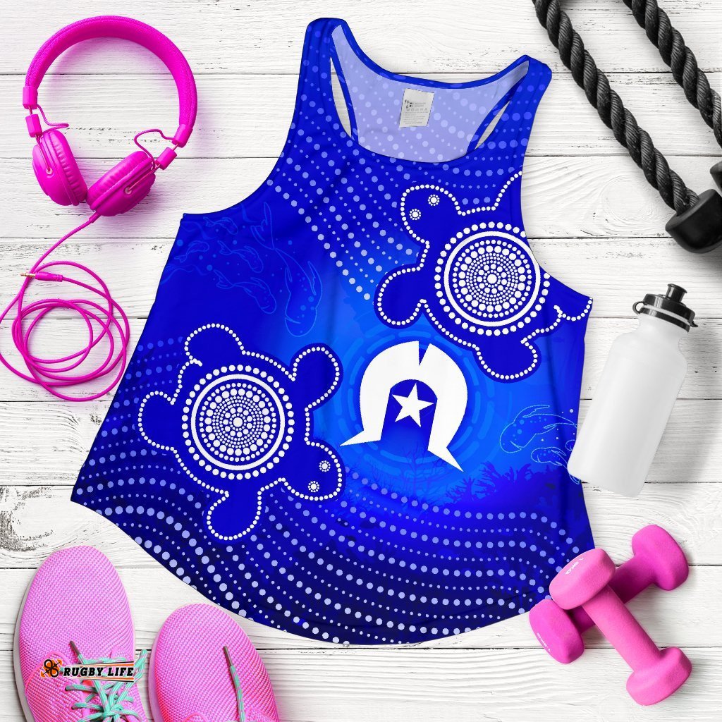 Torres Strait Islanders Women's Tank Top Torres Symbol With Turtle