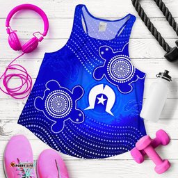 Torres Strait Islanders Women's Tank Top Torres Symbol With Turtle