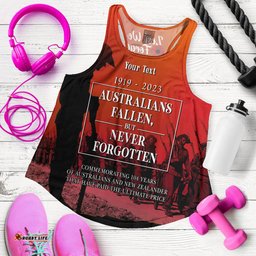 Australia Anzac Day Custom Women Racerback Tank Lest We For Get Anzac Quotes Tank