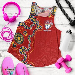 Adelaide United Soccer Indigenous Women Racerback Tank The Reds