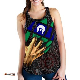 Aboriginal WoMen's Racerback Tank Torres Strait Blood In Me