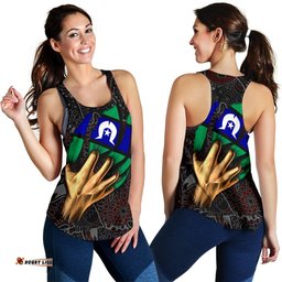 Aboriginal WoMen's Racerback Tank Torres Strait Blood In Me