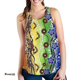 NAIDOC Aboriginal Lizard And Turtle Women Tank Top
