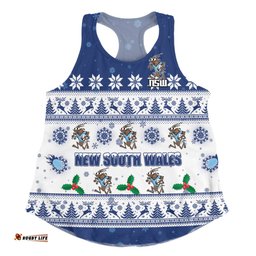 New South Wales Cockroaches Christmas Custom Women Racerback Singlet - Special Ugly Christmas Women Racerback Singlet
