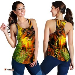 Custom Personalised Hei Tiki Maori Women Tank Top Fern Aotearoa Ta Moko Sun