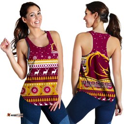 Broncos Aboriginal Women Racerback Tank Christmas Brisbane
