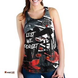Anzac Day Woman's Racerback Tank The Spirit of Anzac