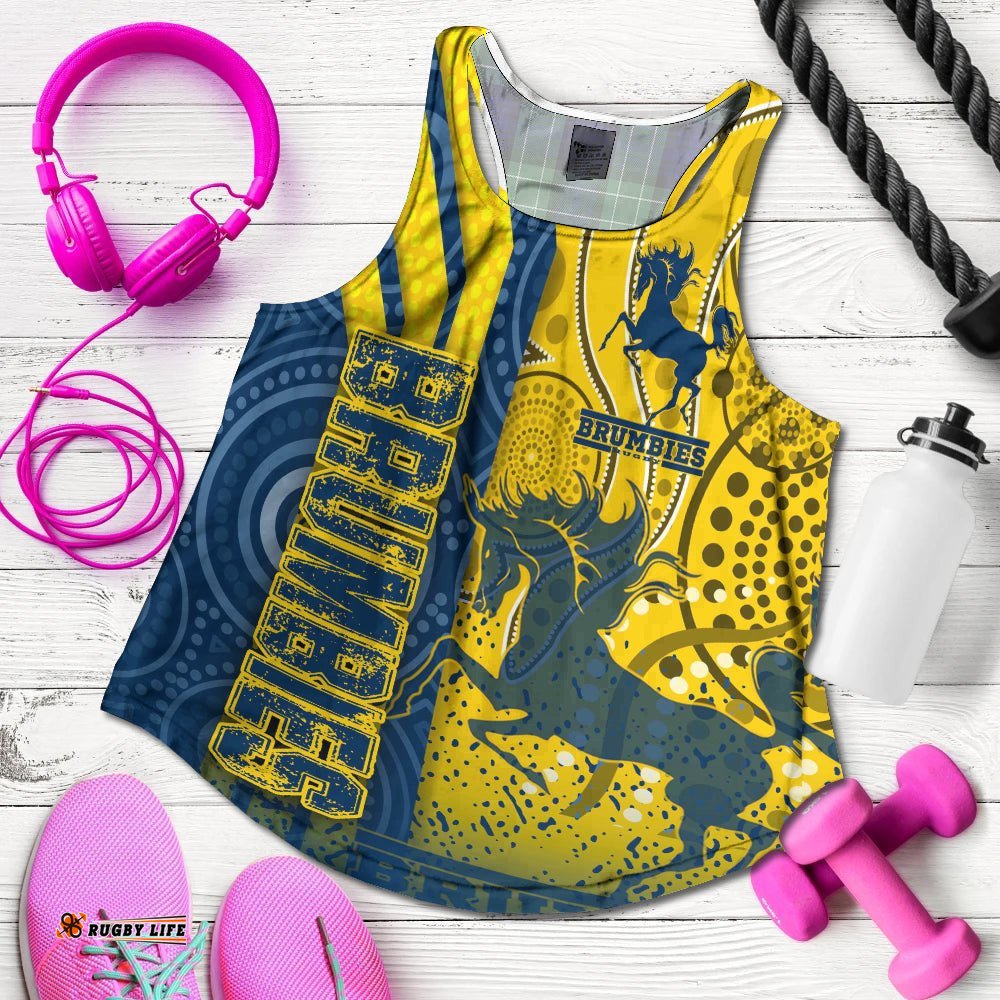 Vibe Hoodie Clothing Brumbies Sporty Style Racerback Tank