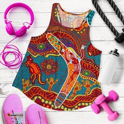 Aboriginal Women's Racerback Tank Indigenous Boomerang
