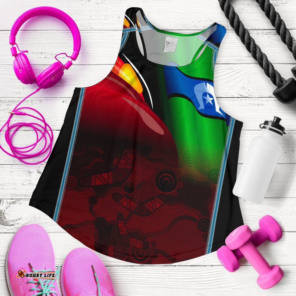 Aboriginal Wonem's Racerback Tank Naidoc Week