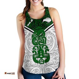 New Zealand Maori Rugby Women Racerback Tank Pride Version White
