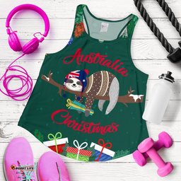 Australia Christmas Women's Racerback Tank Green Merry Christmas