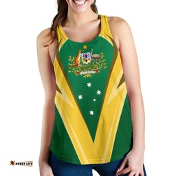 Racerback Tank Australian Coat Of Arms Top Tank National Color Women