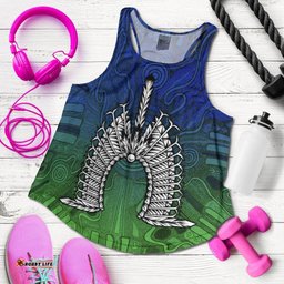 Torres Strait Islander Women's Racerback Tank Dhari Mask