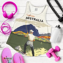 Australia Racerback Tank Tasmania Top Tank Fishing Women