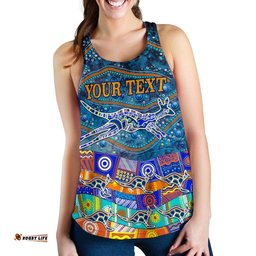 Custom text Racerback Tank Kangaroo Dreaming