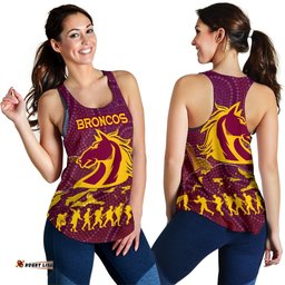 Brisbane Broncos Women Racerback Tank Anzac Day Country Style