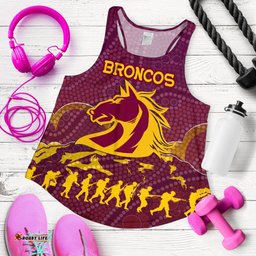 Brisbane Broncos Women Racerback Tank Anzac Day Country Style
