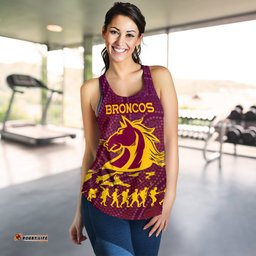 Brisbane Broncos Women Racerback Tank Anzac Day Country Style
